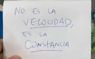 No es la velocidad, es la constancia.