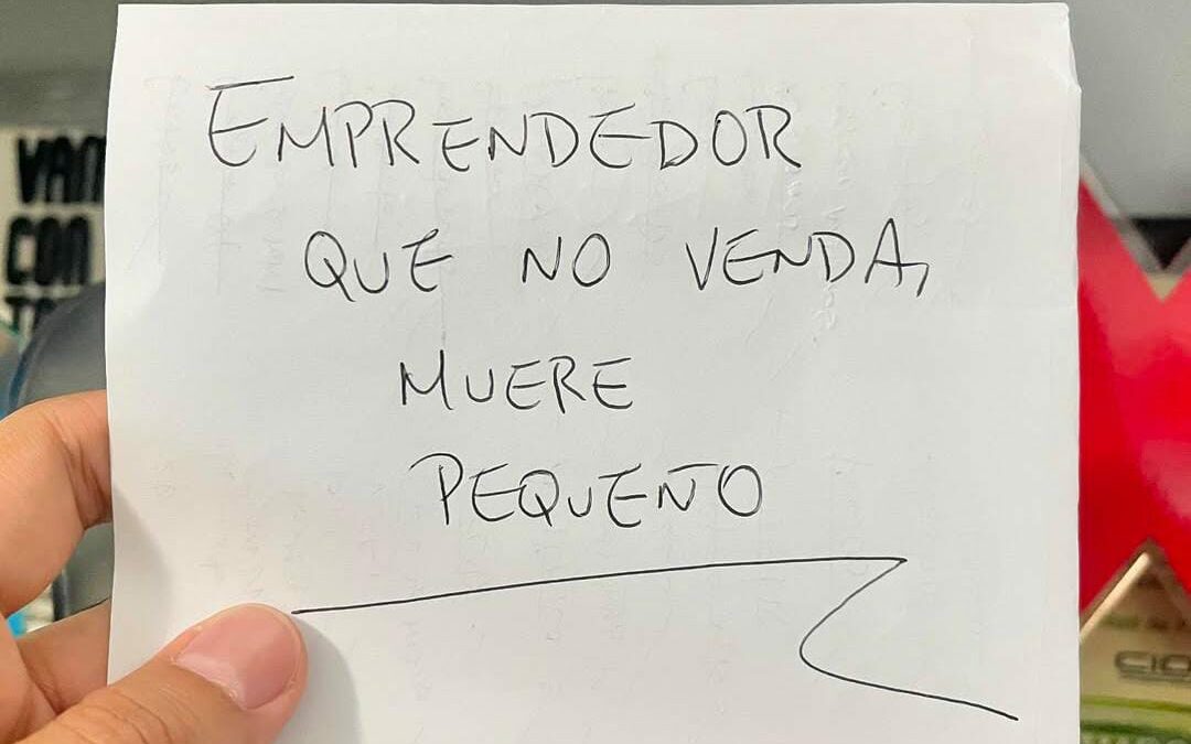 El emprendedor debe vender.